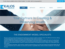 Tablet Screenshot of joinkalos.com